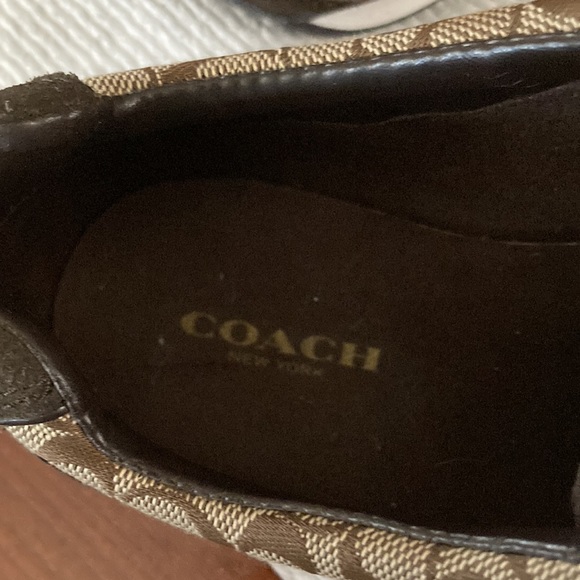 COACH SIGNATURE BROWN REMONNA SNEAKER. SIZE 7.5. WORN TO TRY ON.  NWOT - Picture 8 of 9